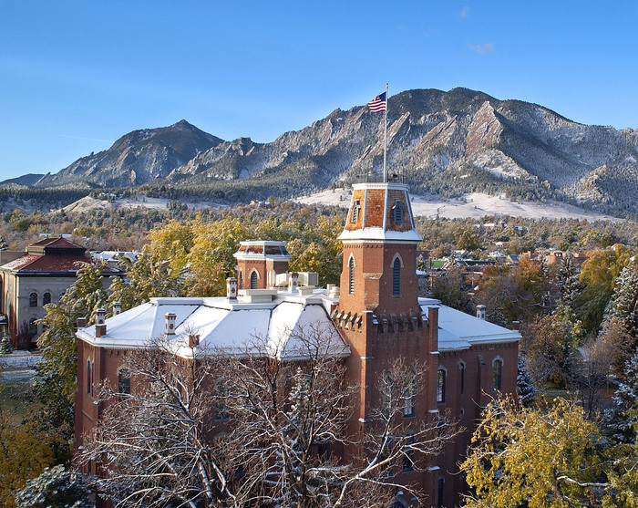 Old Main Tower & Flag