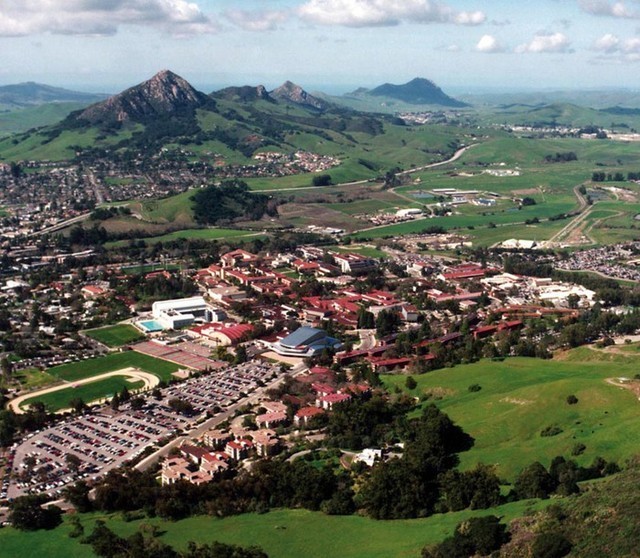 Signature Open Space Aerial View of SLO and Campus